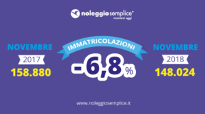 noleggio semplice, immatricolazioni auto novembre 2018